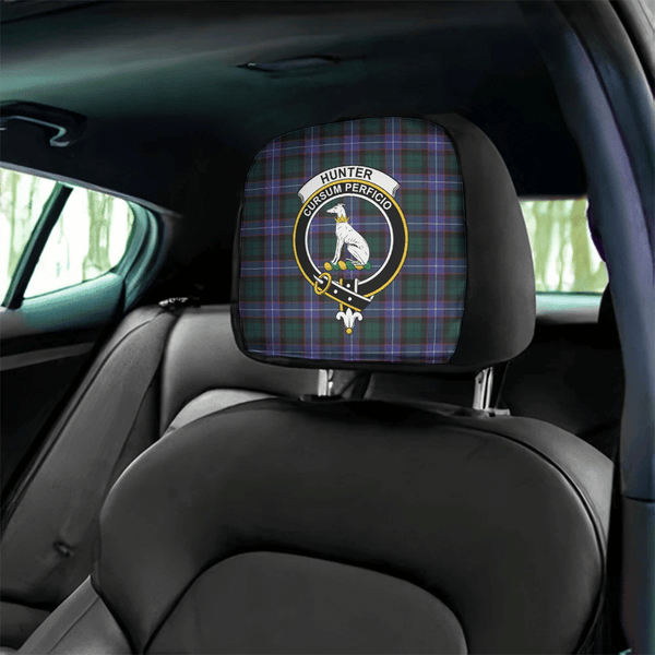 Hunter Modern Tartan Classic Crest Headrest Covers