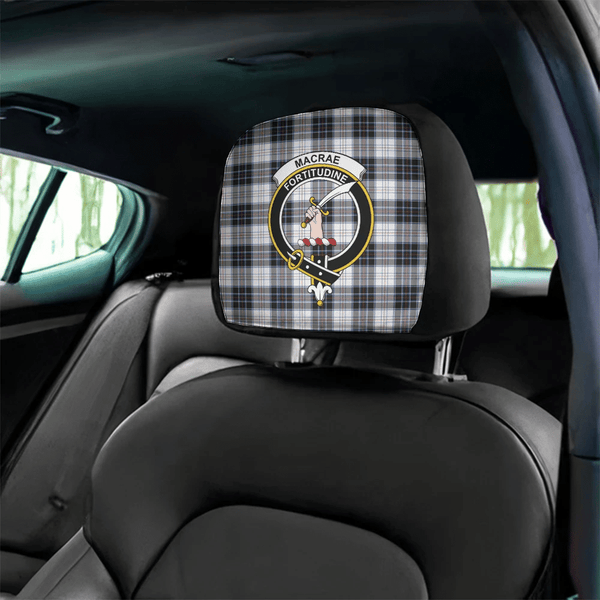 MacRae Dress Modern Tartan Classic Crest Headrest Covers