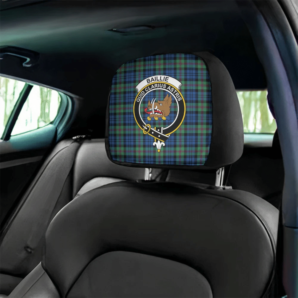 Baillie Ancient Tartan Classic Crest Headrest Covers