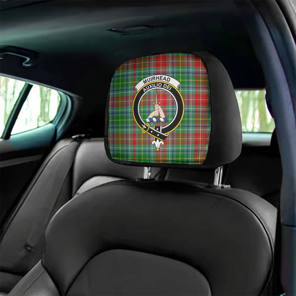 Muirhead Tartan Classic Crest Headrest Covers