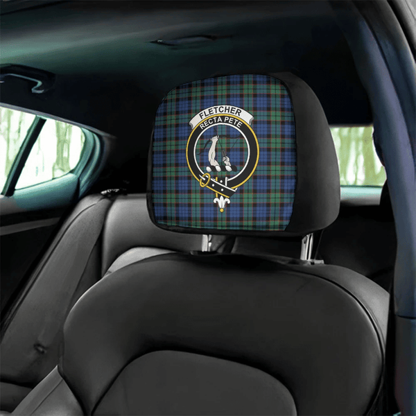 Fletcher Ancient Tartan Classic Crest Headrest Covers