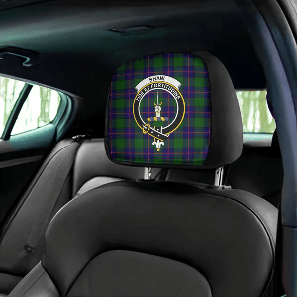 Shaw Modern Tartan Classic Crest Headrest Covers