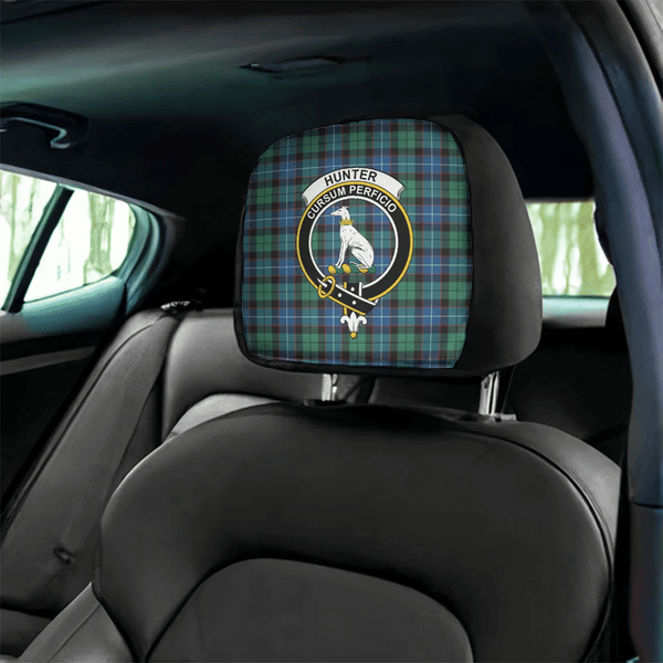 Hunter Ancient Tartan Classic Crest Headrest Covers