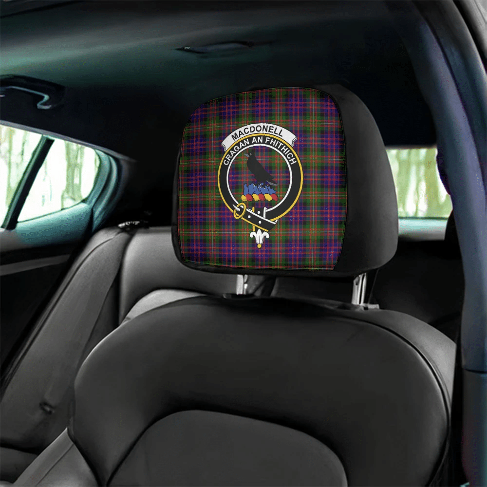 MacDonnell of Glengarry Modern Tartan Classic Crest Headrest Covers