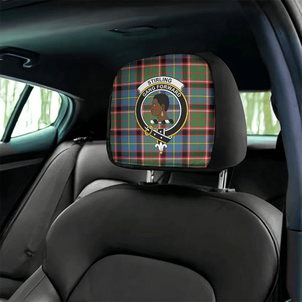 Stirling & Bannockburn District Tartan Classic Crest Headrest Covers