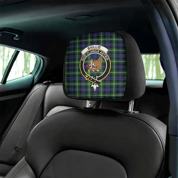 Baillie Modern Tartan Classic Crest Headrest Covers