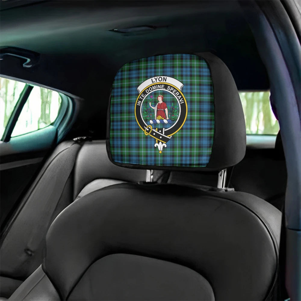 Lyon Clan Tartan Classic Crest Headrest Covers