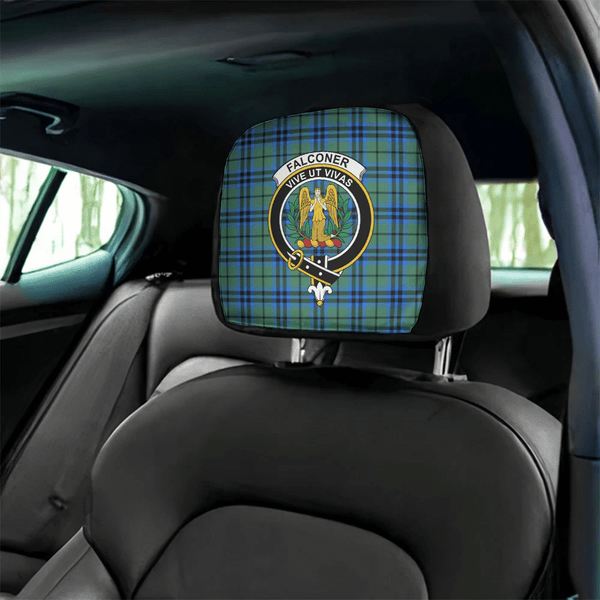 Falconer Tartan Classic Crest Headrest Covers