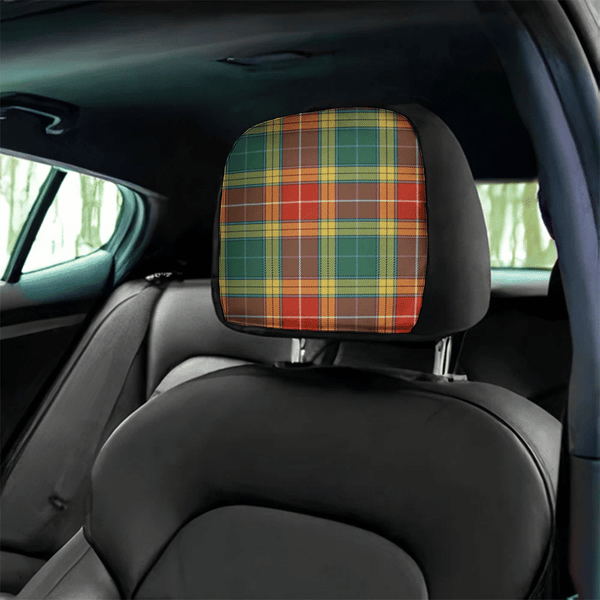 Buchanan Old Set Weathered Tartan Classic Headrest Covers