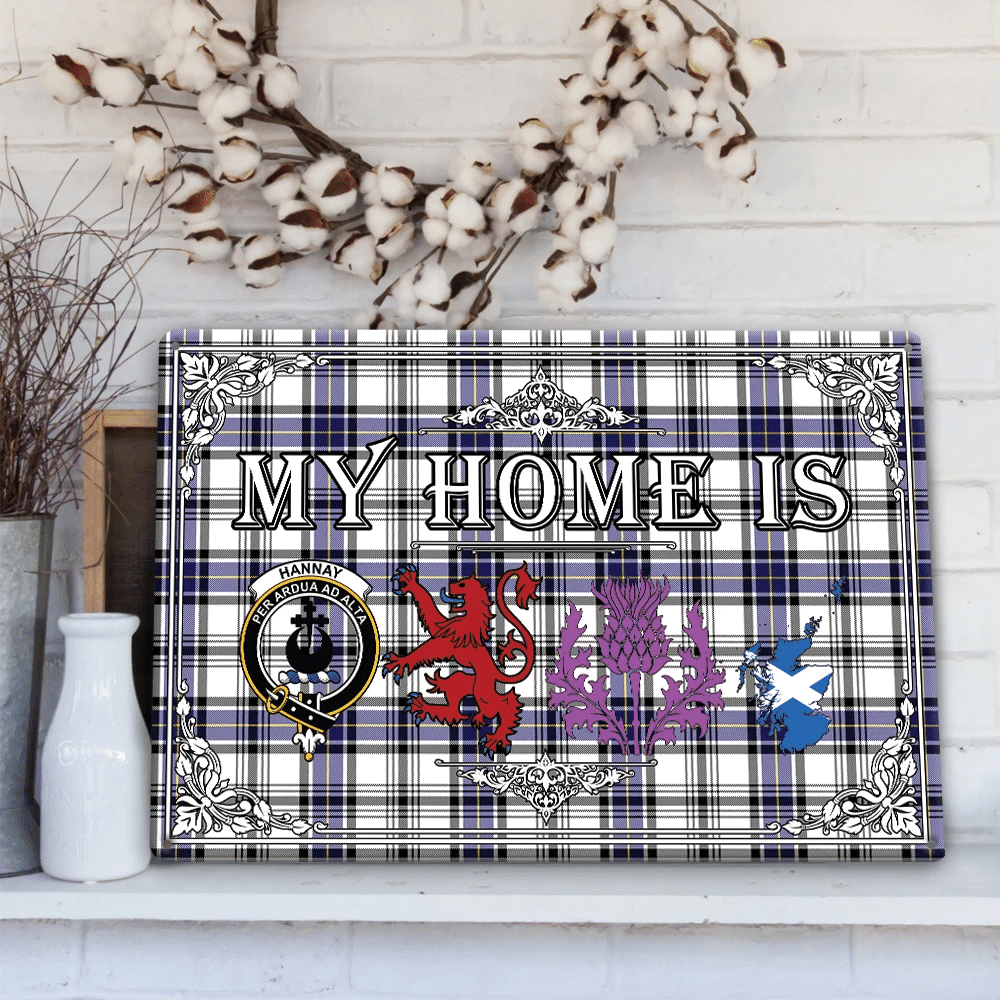 Hannay Modern Tartan Crest Printed Metal Sign My Home Style