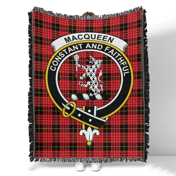 MacQueen Modern Tartan Classic Crest Woven Blanket