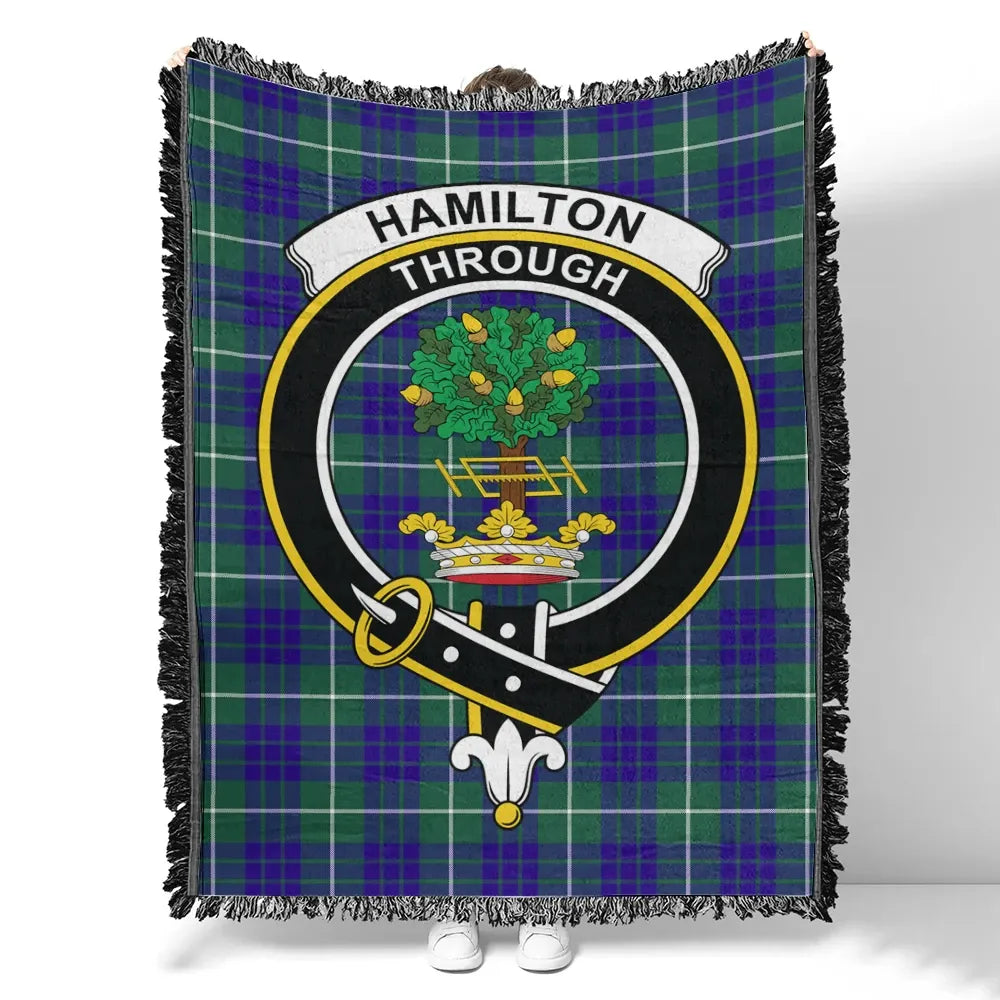 Hamilton Hunting Modern Tartan Classic Crest Woven Blanket