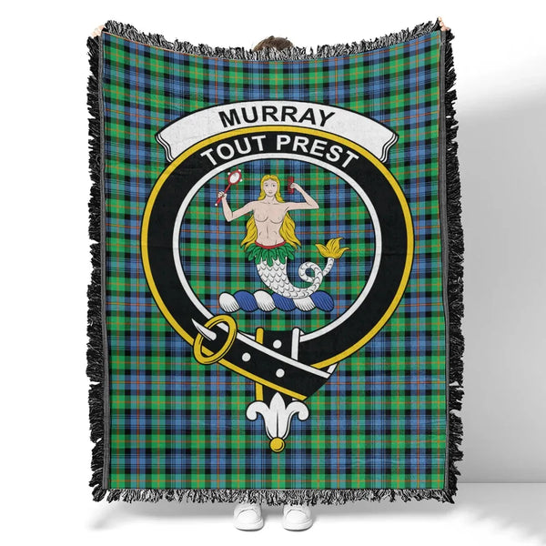 Murray of Atholl Ancient Tartan Classic Crest Woven Blanket