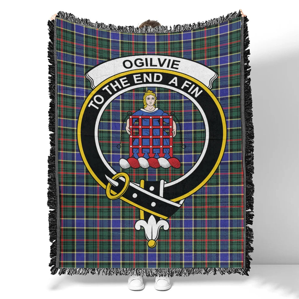 Ogilvie of Airlie Ancient Tartan Classic Crest Woven Blanket