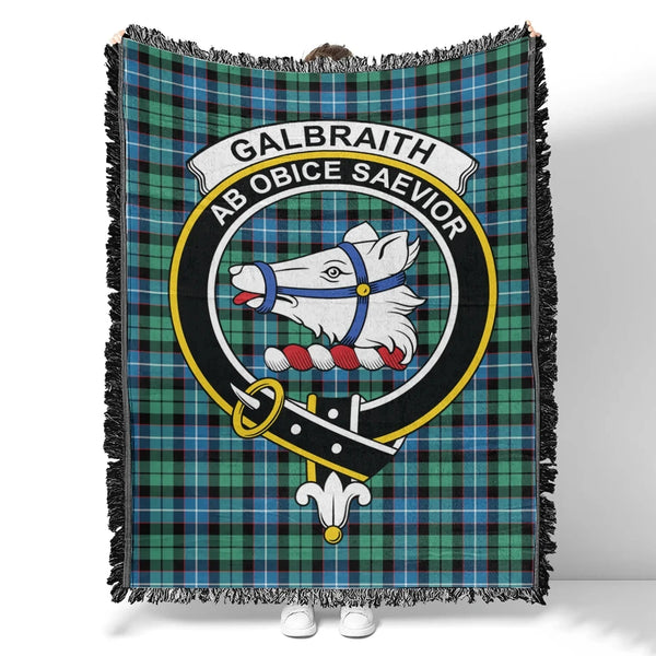 Galbraith Ancient Tartan Classic Crest Woven Blanket