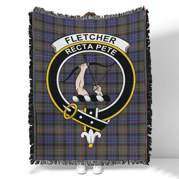 Fletcher of Dunans Tartan Classic Crest Woven Blanket