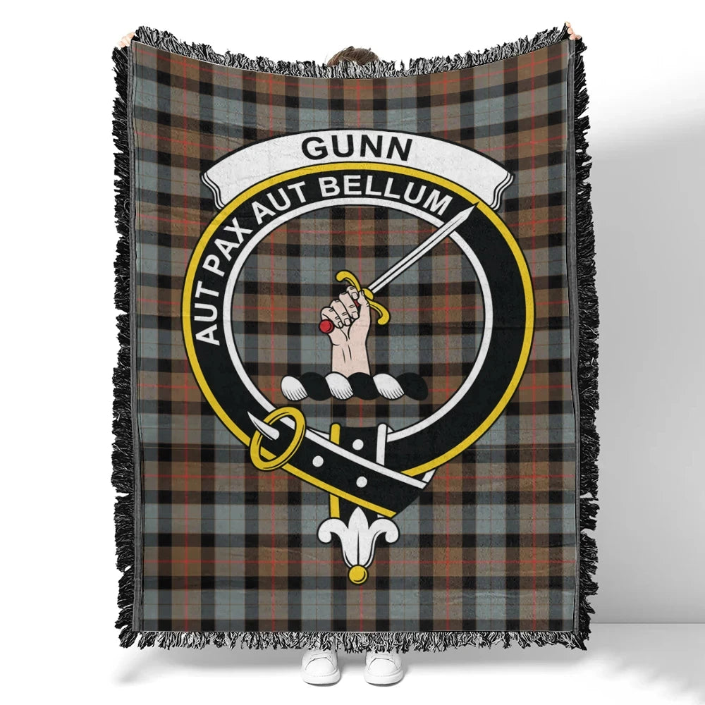 Gunn Weathered Tartan Classic Crest Woven Blanket