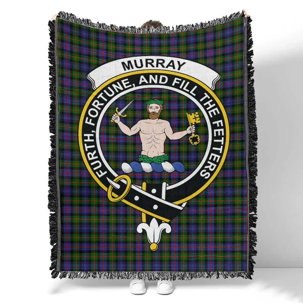 Murray of Atholl Modern Tartan Classic Crest Woven Blanket