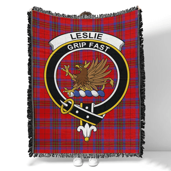 Leslie Modern Tartan Classic Crest Woven Blanket