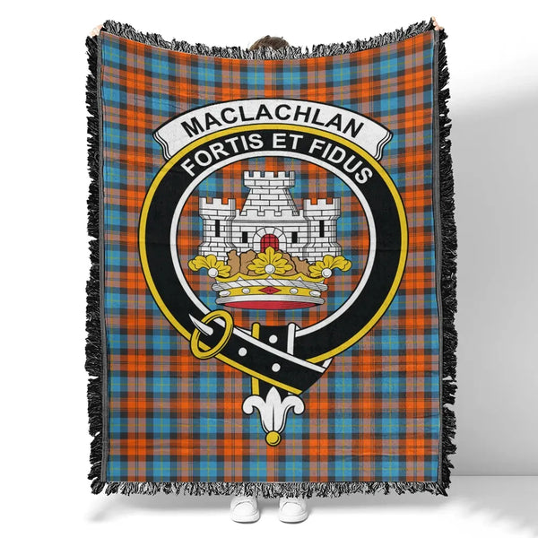 MacLachlan Ancient Tartan Classic Crest Woven Blanket