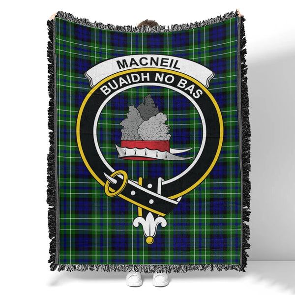 MacNeil of Colonsay Modern Tartan Classic Crest Woven Blanket