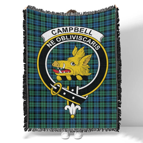 Campbell Ancient 02 Tartan Classic Crest Woven Blanket