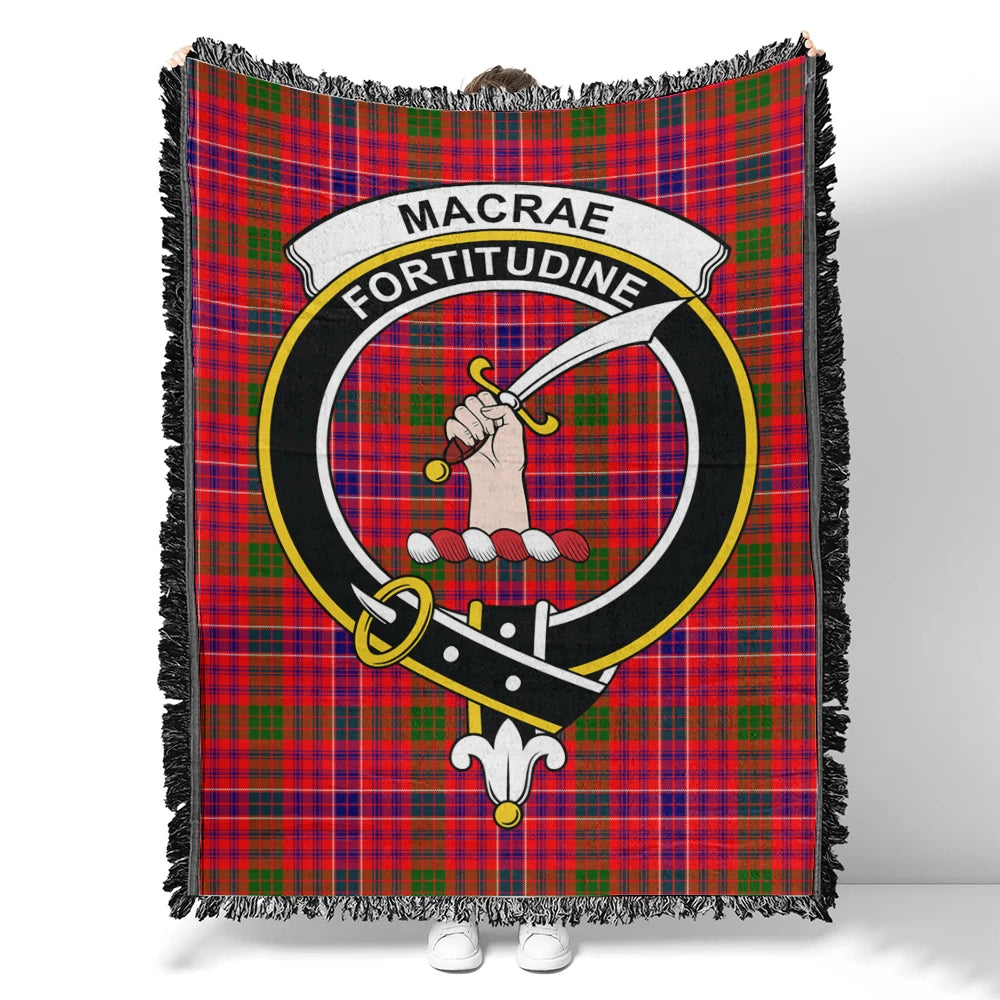 MacRae Modern Tartan Classic Crest Woven Blanket