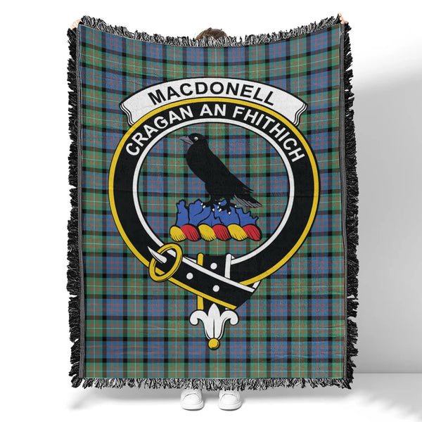 MacDonnell of Glengarry Ancient Tartan Classic Crest Woven Blanket