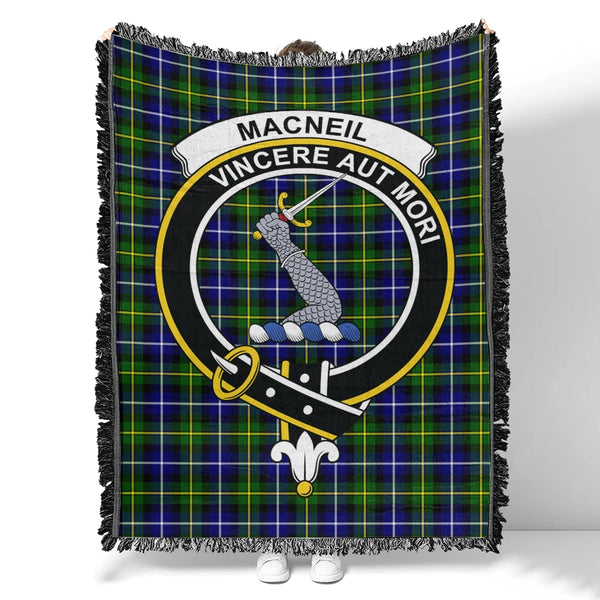 MacNeill of Barra Modern Tartan Classic Crest Woven Blanket