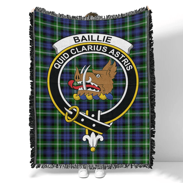 Baillie Modern Tartan Classic Crest Woven Blanket