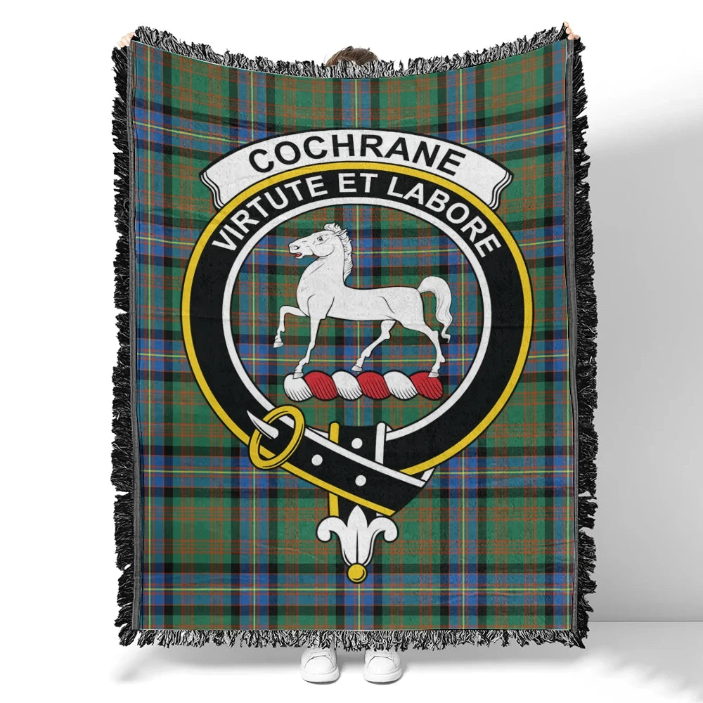 Cochrane Ancient Tartan Classic Crest Woven Blanket