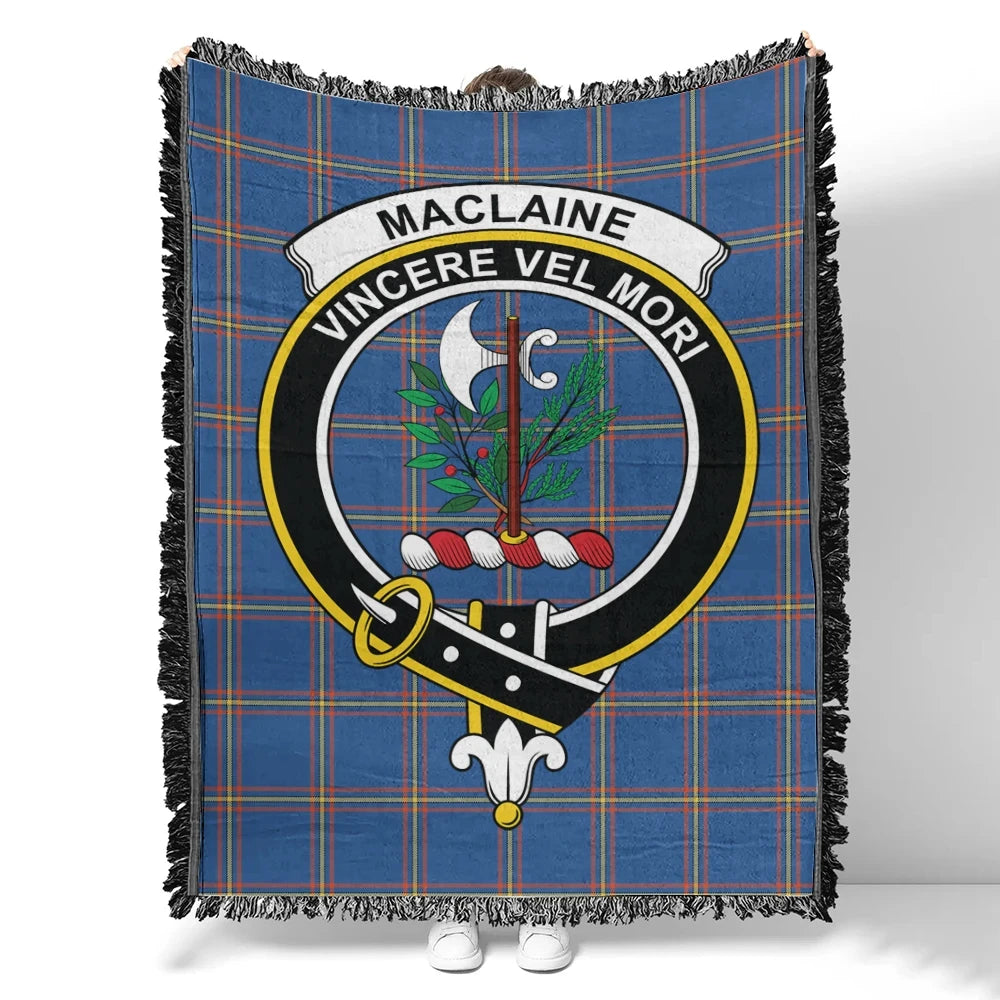 MacLaine of Loch Buie Tartan Classic Crest Woven Blanket