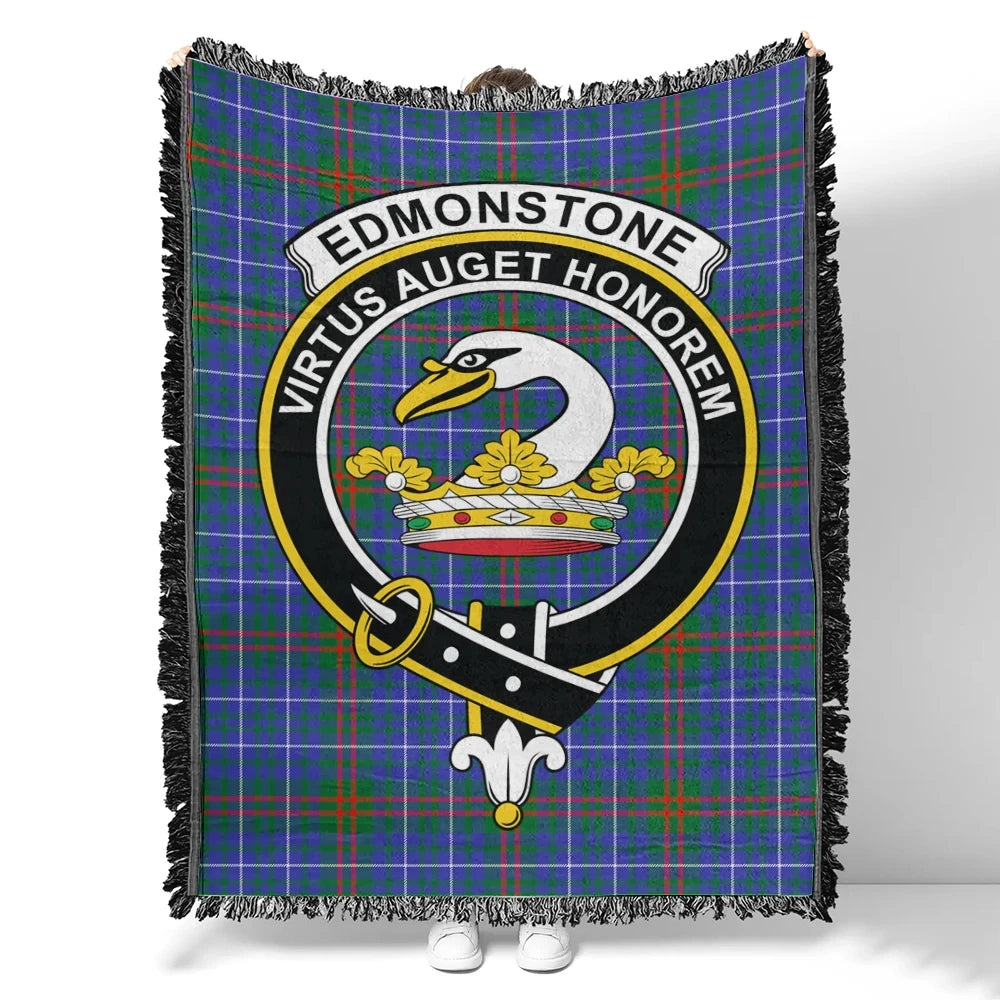 Edmonstone Tartan Classic Crest Woven Blanket