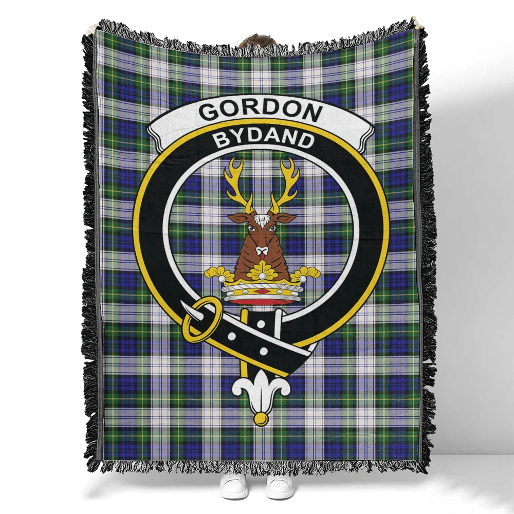 Gordon Dress Modern Tartan Classic Crest Woven Blanket