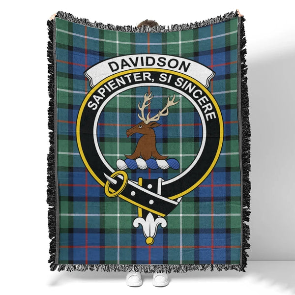 Davidson of Tulloch Tartan Classic Crest Woven Blanket