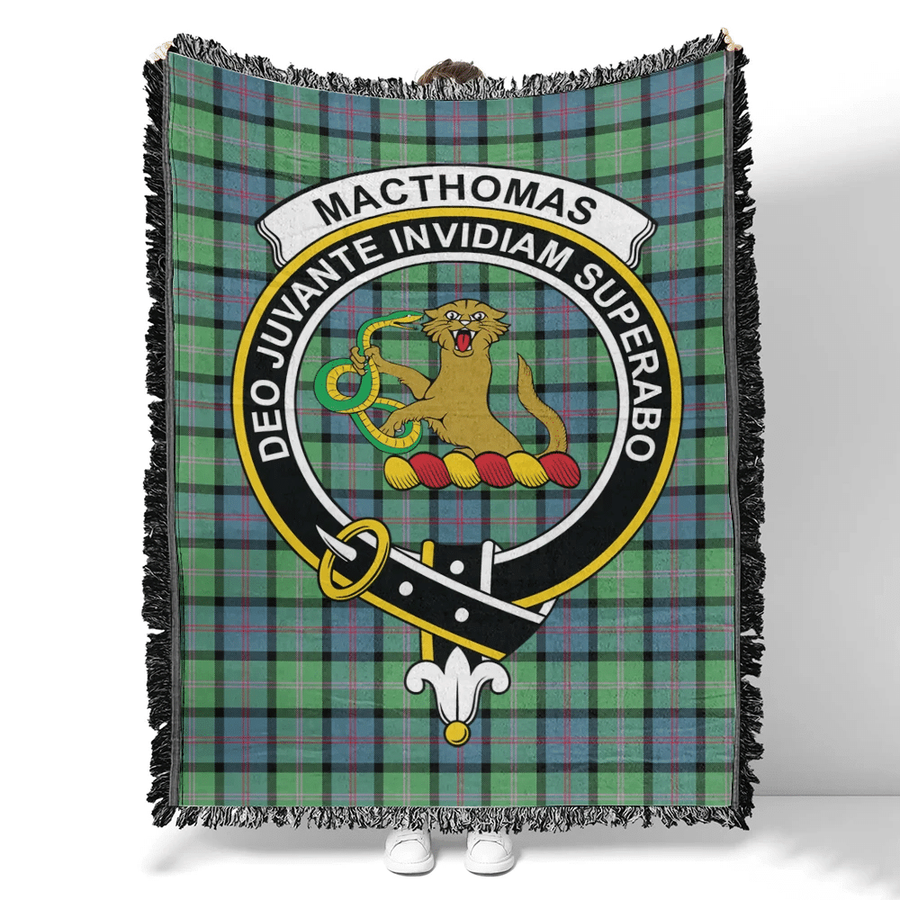 MacThomas Ancient Tartan Classic Crest Woven Blanket