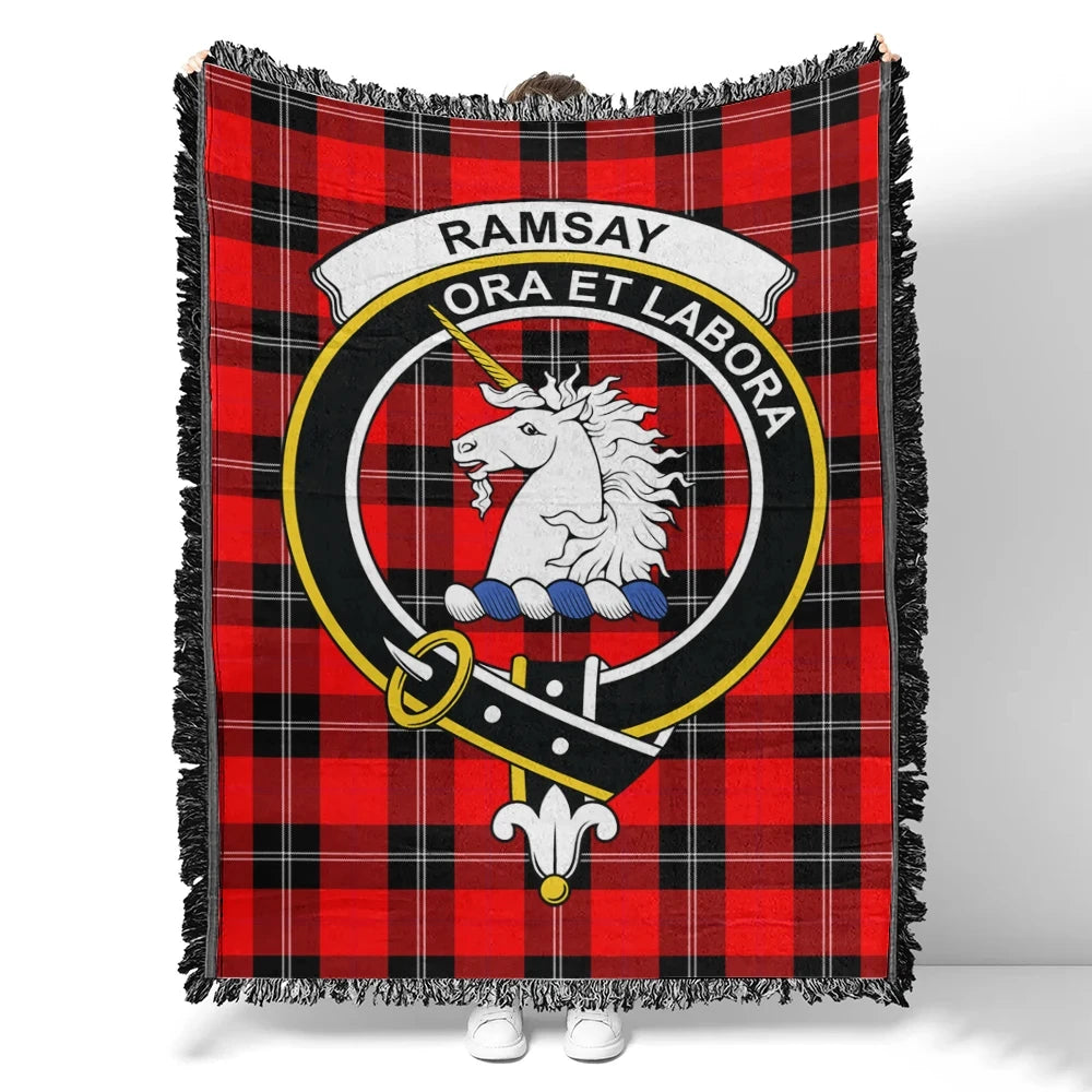 Ramsay Modern Tartan Classic Crest Woven Blanket