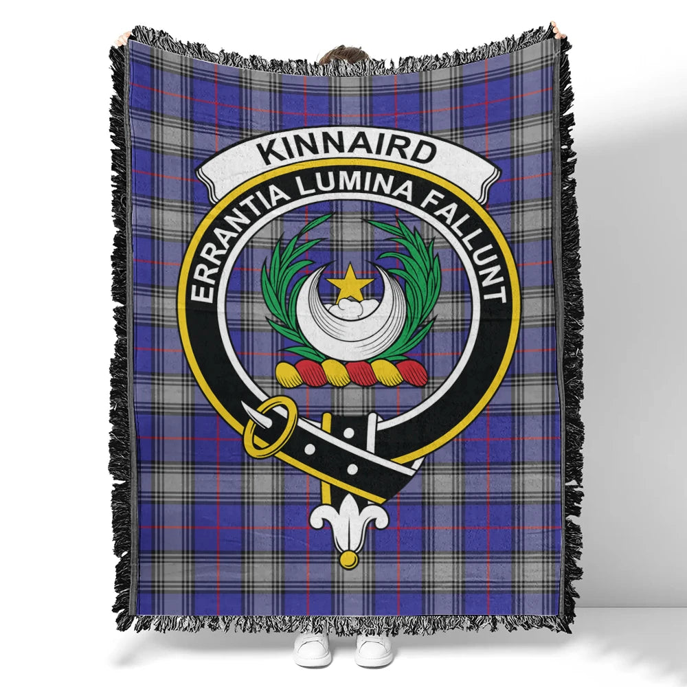 Kinnaird Tartan Classic Crest Woven Blanket