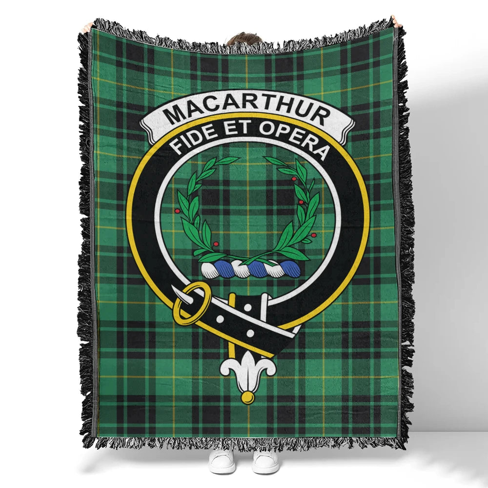 MacArthur Ancient Tartan Classic Crest Woven Blanket