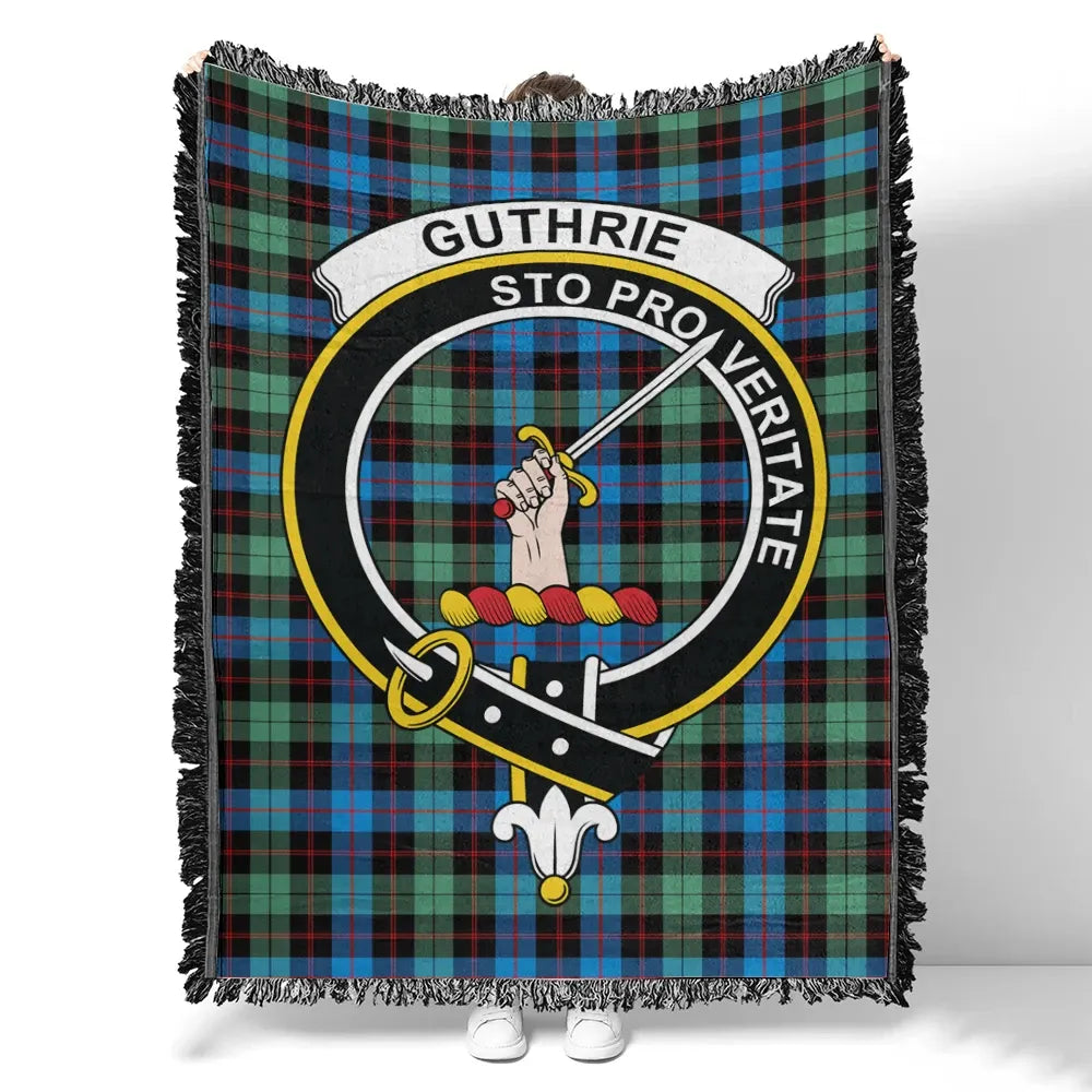 Guthrie Ancient Tartan Classic Crest Woven Blanket