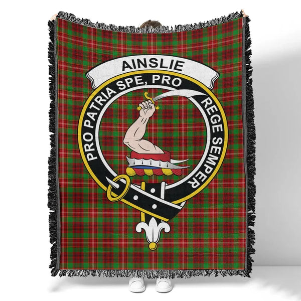 Ainslie Tartan Classic Crest Woven Blanket