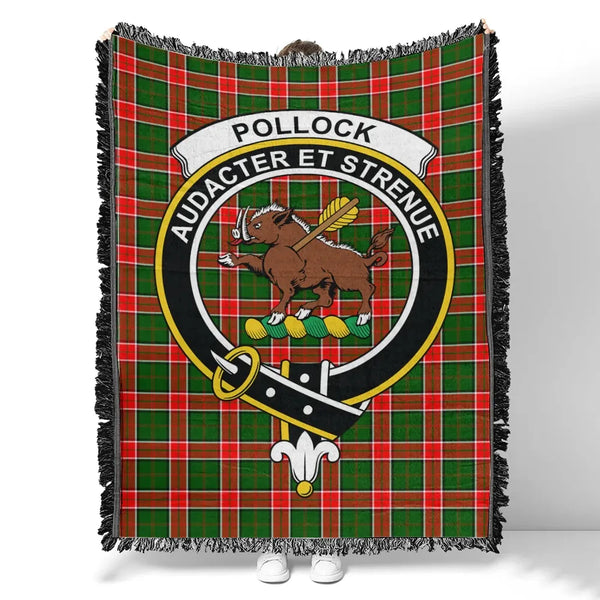 Pollock Modern Tartan Classic Crest Woven Blanket