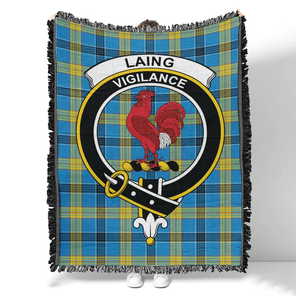 Laing Tartan Classic Crest Woven Blanket