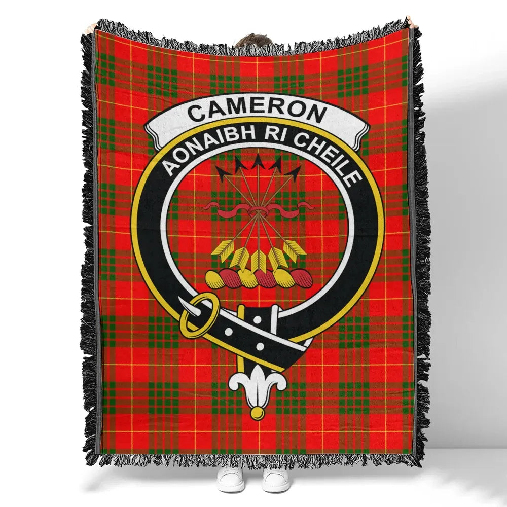 Cameron Modern Tartan Classic Crest Woven Blanket