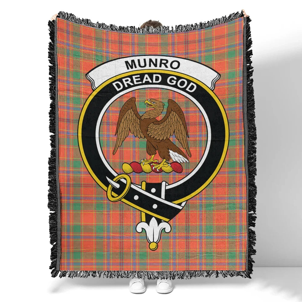 Munro Ancient Tartan Classic Crest Woven Blanket