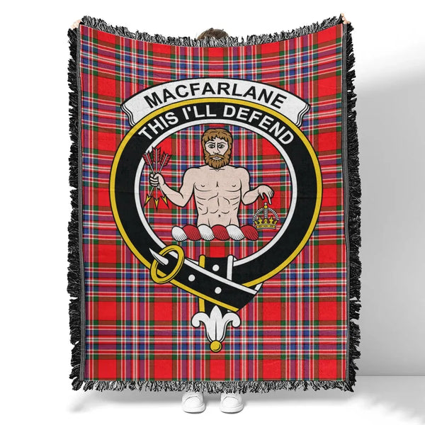 MacFarlane Modern Tartan Classic Crest Woven Blanket