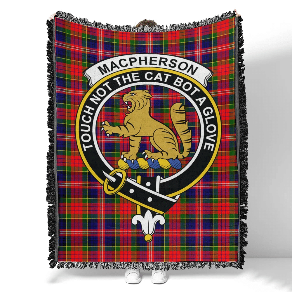 MacPherson Modern Tartan Classic Crest Woven Blanket