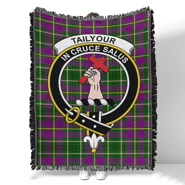 Tailyour Weathered Tartan Classic Crest Woven Blanket