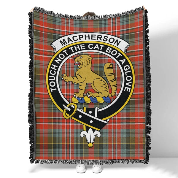 MacPherson Weathered Tartan Classic Crest Woven Blanket