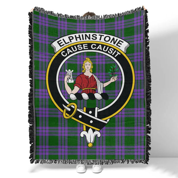 Elphinstone Tartan Classic Crest Woven Blanket